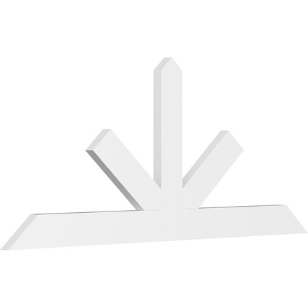 Ekena Millwork Saratoga Architectural Grade PVC Gable Bracket, 84"W x 35"H x 2"D x 6"F, 10/12 Pitch GBP084X35X0206SAR00